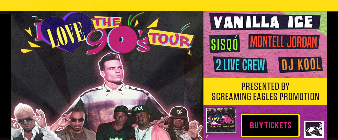 I Love The 90s: Vanilla Ice, Montell Jordan, Biz Markie & Rob Base at PNE Amphitheatre tickets I Love The 90s: Vanilla Ice, Montell Jordan, Biz Markie & Rob Base at PNE Amphitheatre