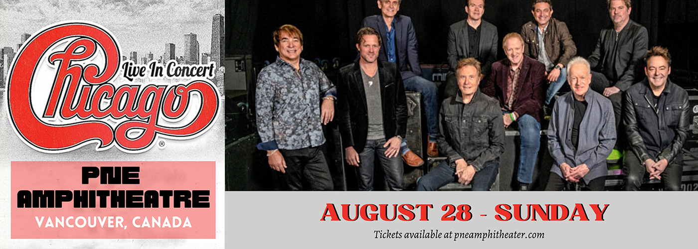 Chicago - The Band at PNE Amphitheatre tickets Chicago - The Band at PNE Amphitheatre
