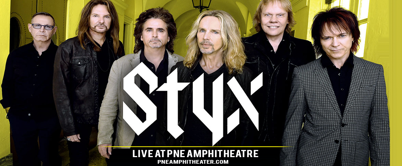 Styx Tickets 25th August PNE Amphitheatre in Vancouver