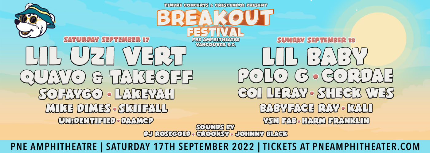 Breakout Festival - Saturday at PNE Amphitheatre tickets Breakout Festival - Saturday at PNE Amphitheatre