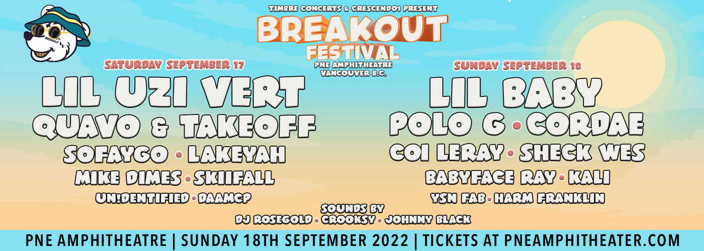 Breakout Festival - Sunday at PNE Amphitheatre tickets Breakout Festival - Sunday at PNE Amphitheatre