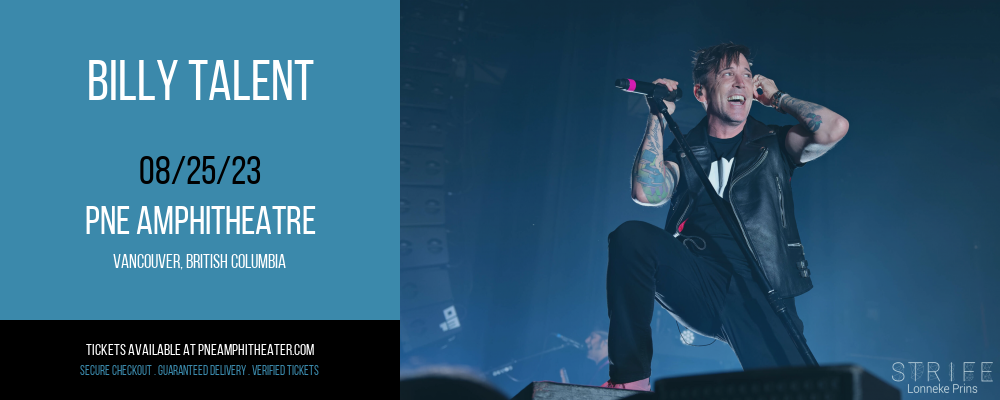 Billy Talent at PNE Amphitheatre tickets Billy Talent at PNE Amphitheatre